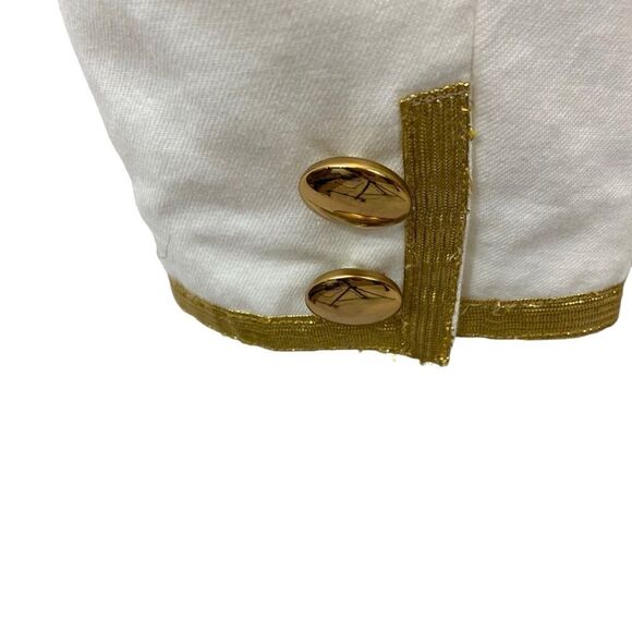 Vintage Lillie Rubin Ivory and Gold Double Breasted Blazer Size 10 Made in USA - Picture 8 of 14